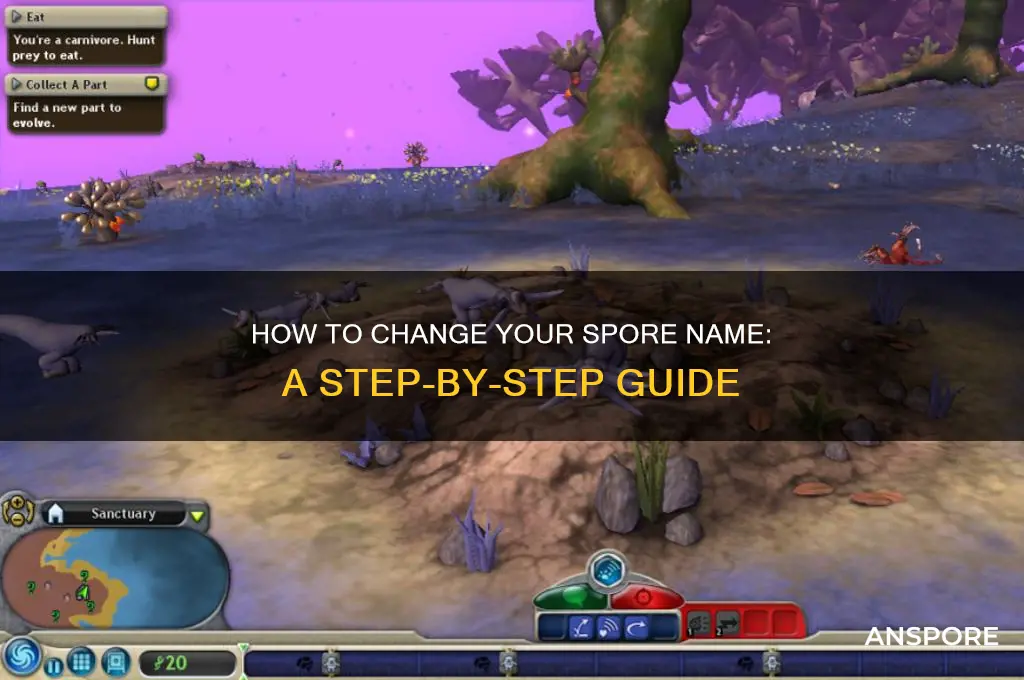 can you change your spore name