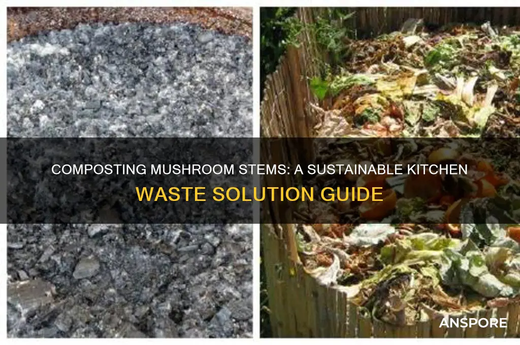 can you compost mushroom stems