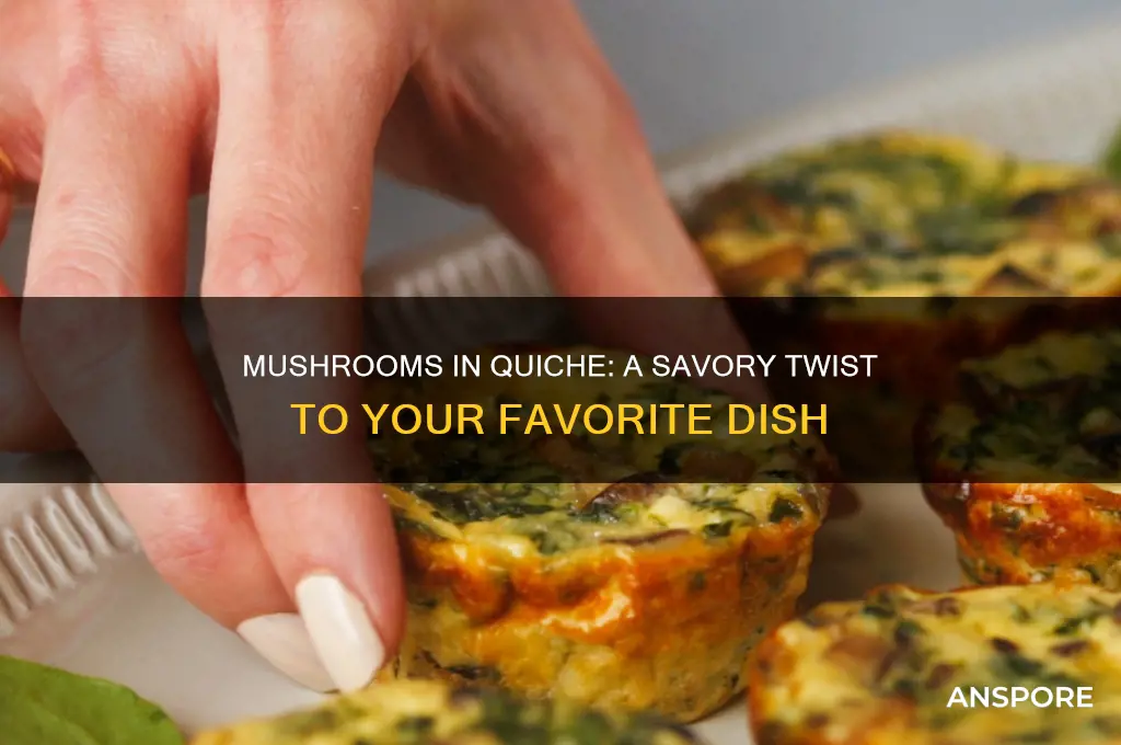 can you cook mushrooms in a quiche