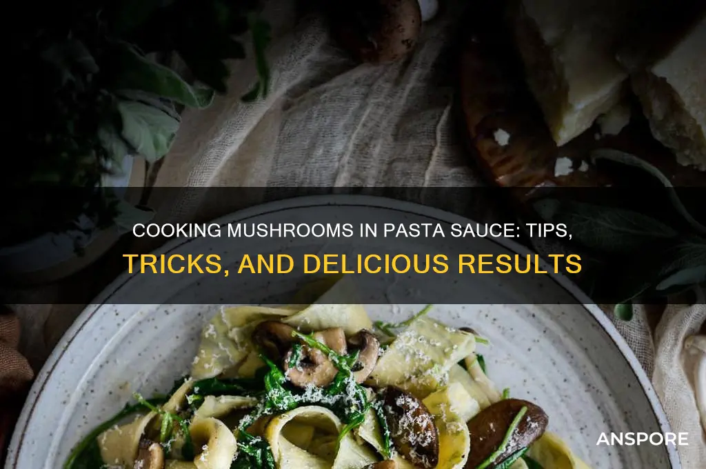 can you cook mushrooms in pasta sauce