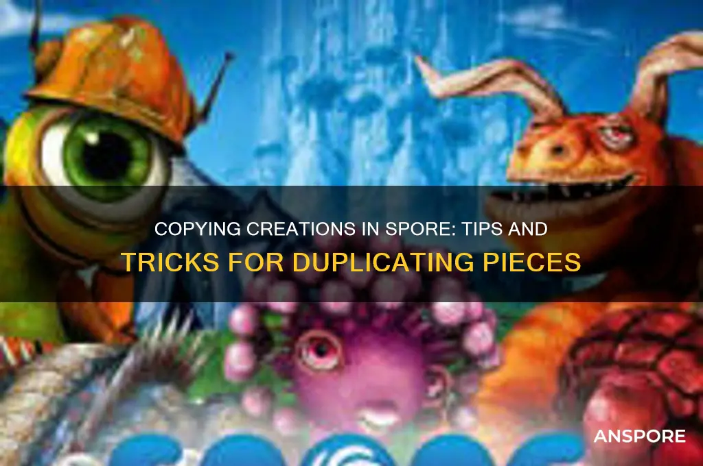 can you copy a piece in spore