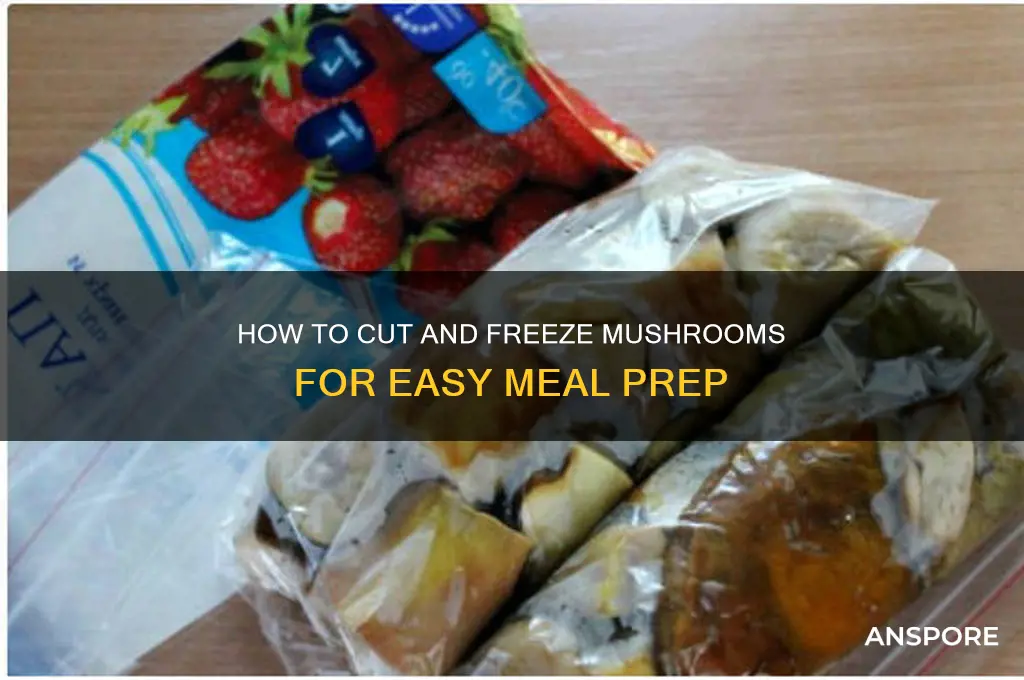 can you cut up and freeze mushrooms