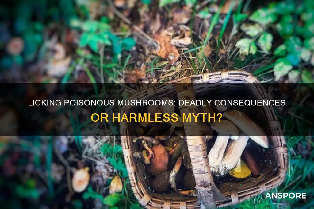 can you die from licking a poisonous mushroom