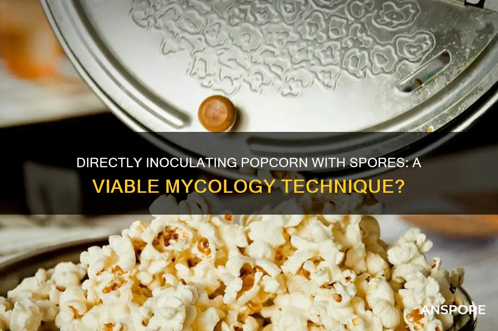 can you do spores directly to popcorn