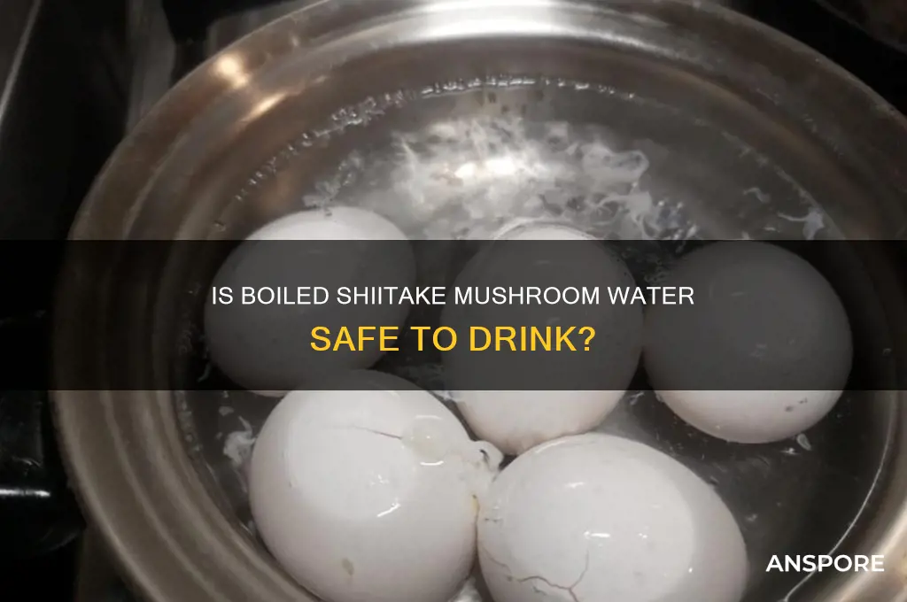 can you drink the water after boiling shiitake mushrooms