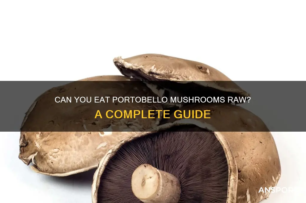 can you eat a portobello mushroom raw