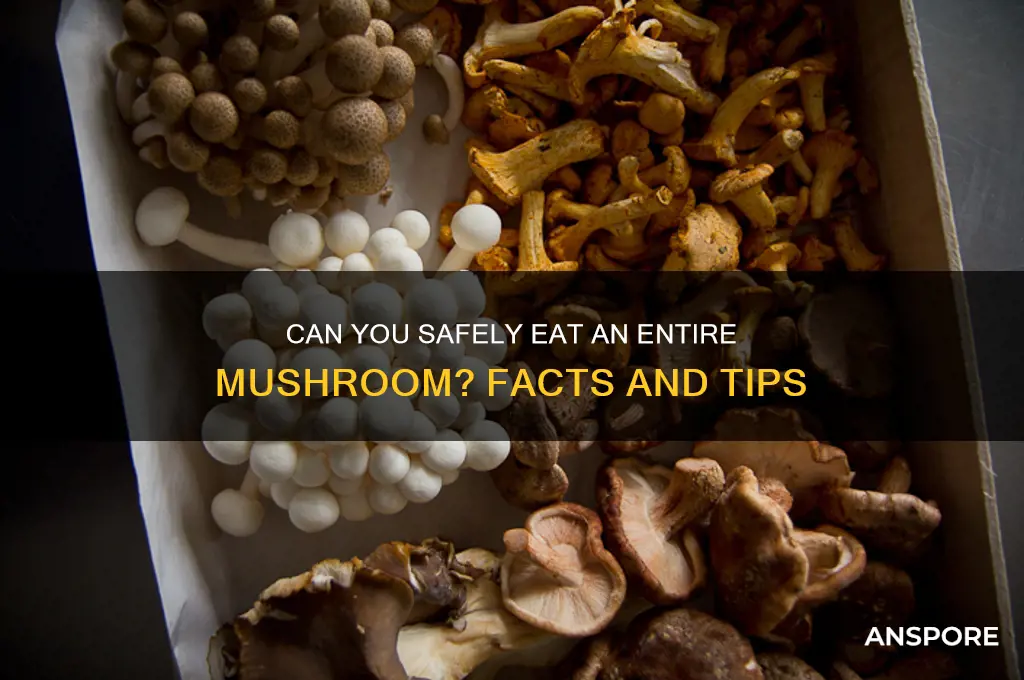 can you eat a whole mushroom