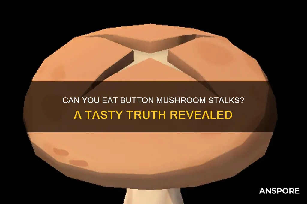 can you eat button mushroom stalks