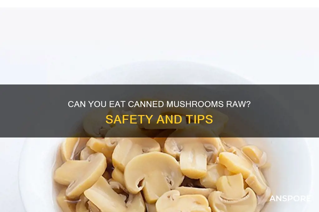 can you eat canned mushrooms without cooking them