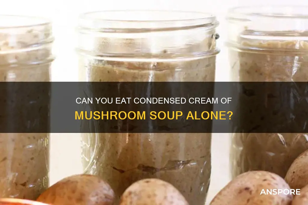 can you eat condensed cream of mushroom soup by itself