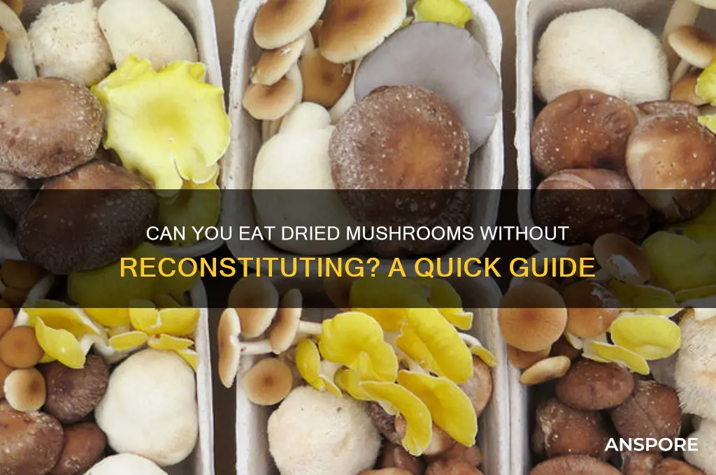 can you eat dried mushrooms without reconstituting
