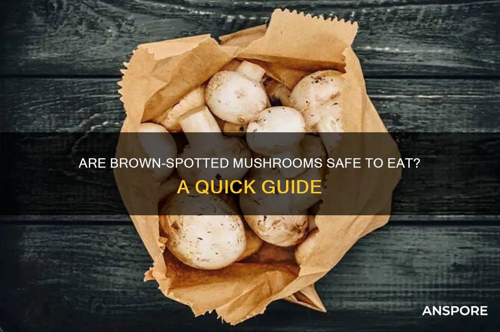 can you eat mushrooms with brow spots
