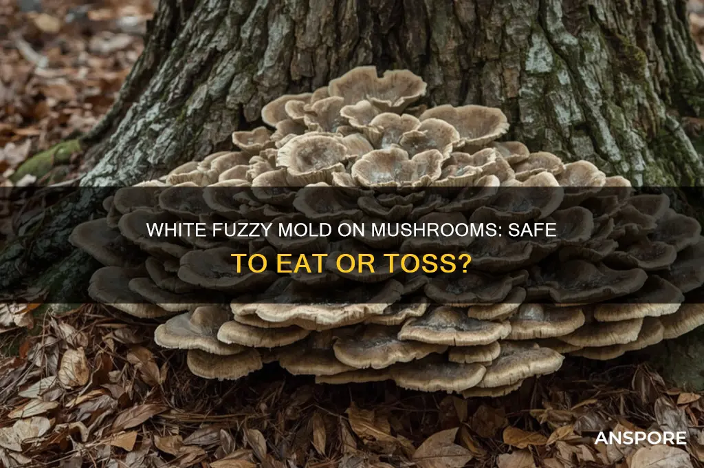can you eat mushrooms with white fuzzy mold on them