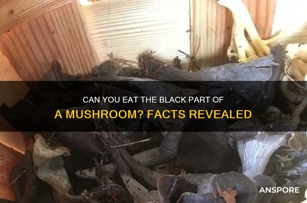 can you eat the black part of a mushroom