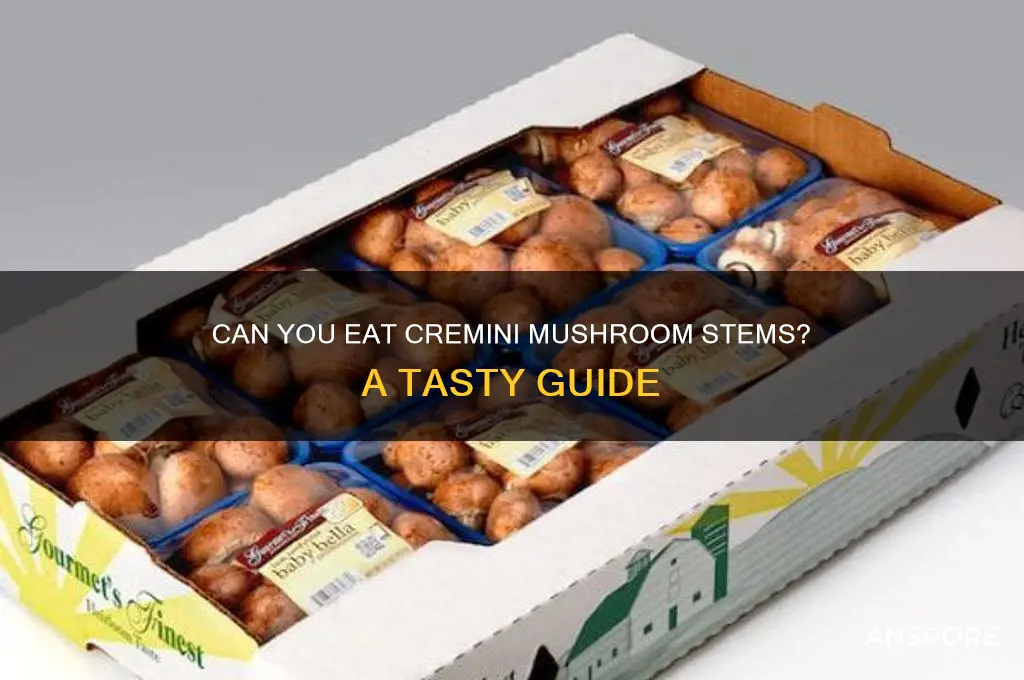 can you eat the stems of cremini mushrooms