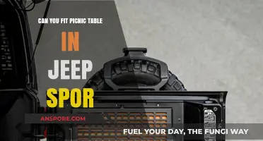 Fitting a Picnic Table in a Jeep Sport: Tips and Tricks