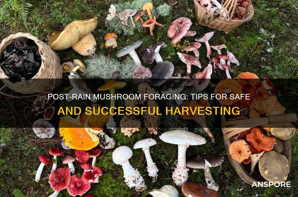 can you forage for mushrooms when it has just rained
