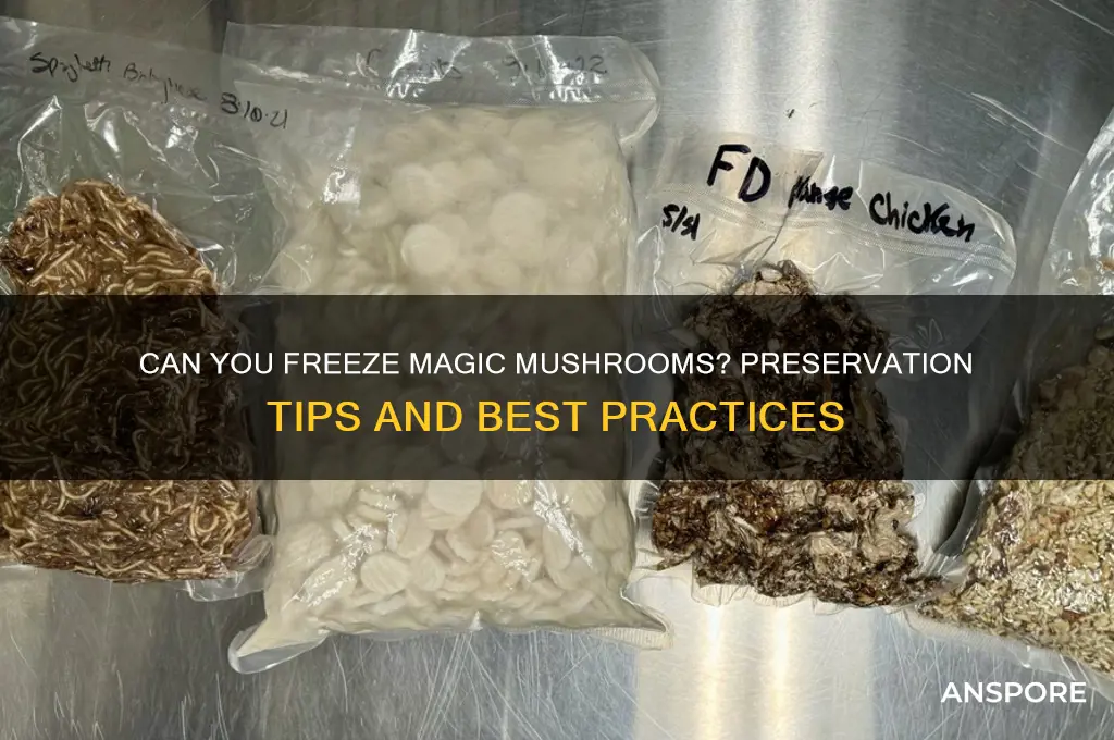 can you freese magic mushrooms