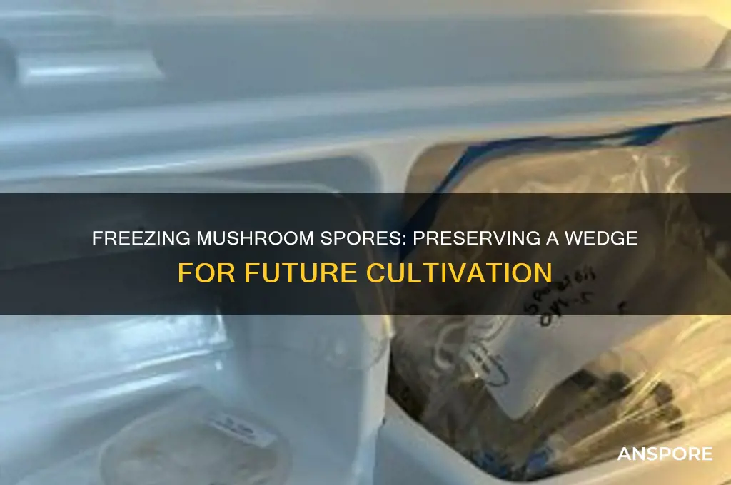 can you freeze a wedge of mushroom spores