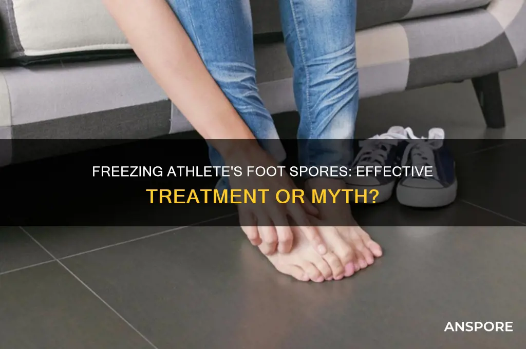 can you freeze athletes foot spores to kill them