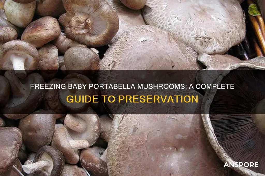 can you freeze baby portabella mushrooms
