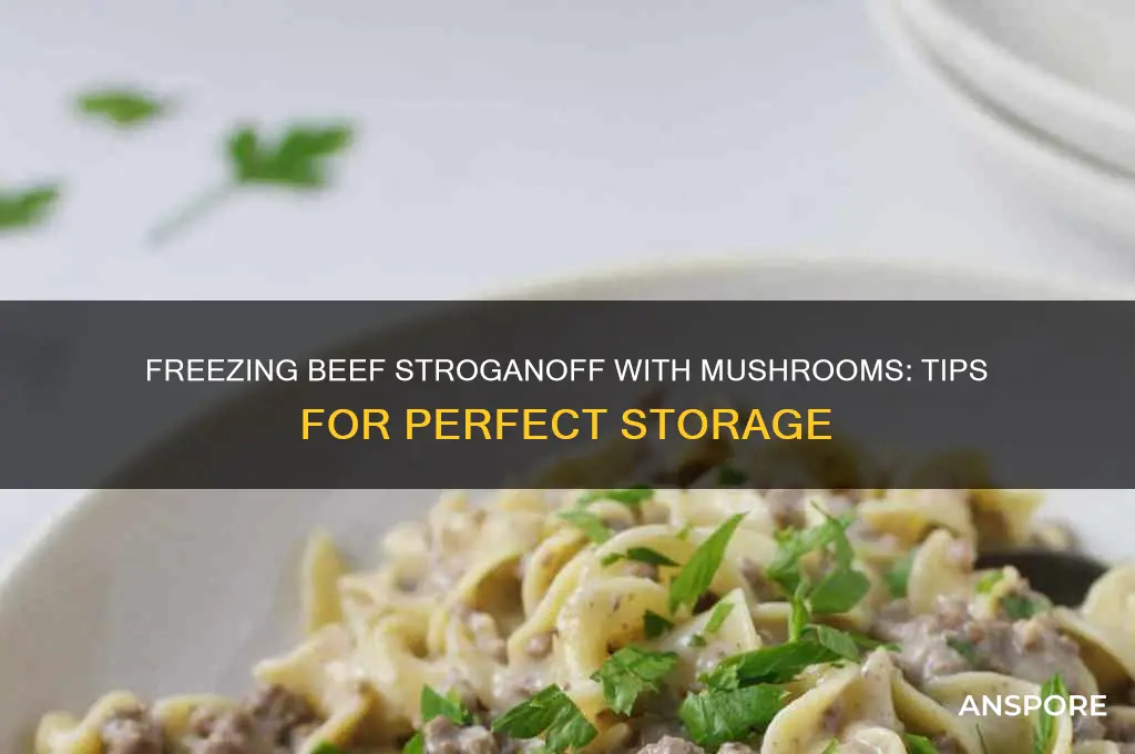 can you freeze beef stroganoff with mushrooms