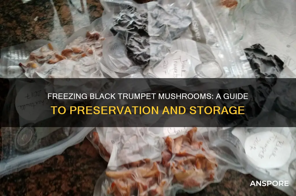 can you freeze black trumpet mushrooms