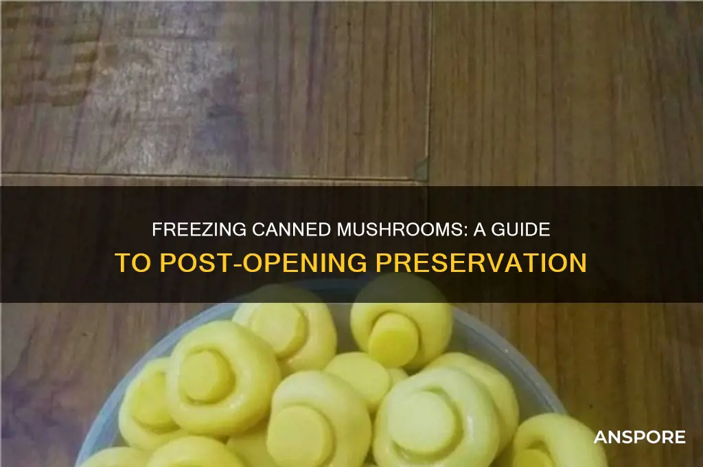 can you freeze canned mushrooms after opening