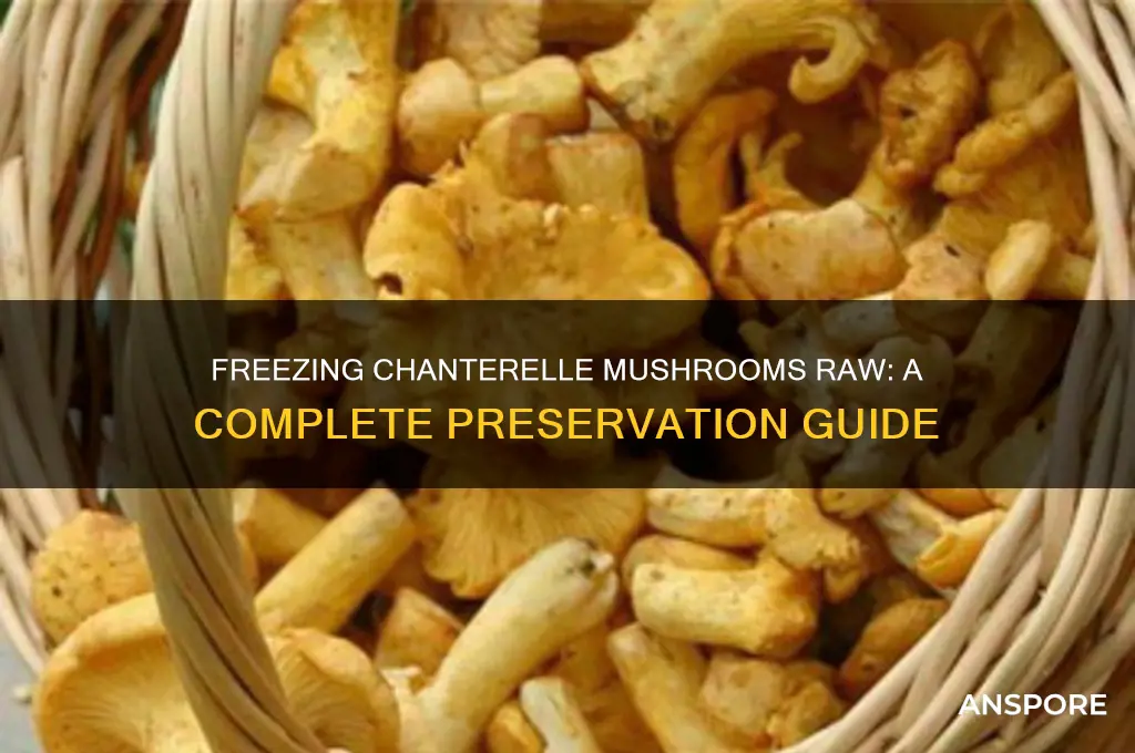 can you freeze chanterelle mushrooms raw