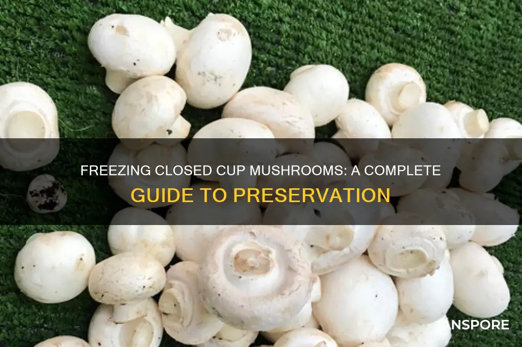 can you freeze closed cup mushrooms