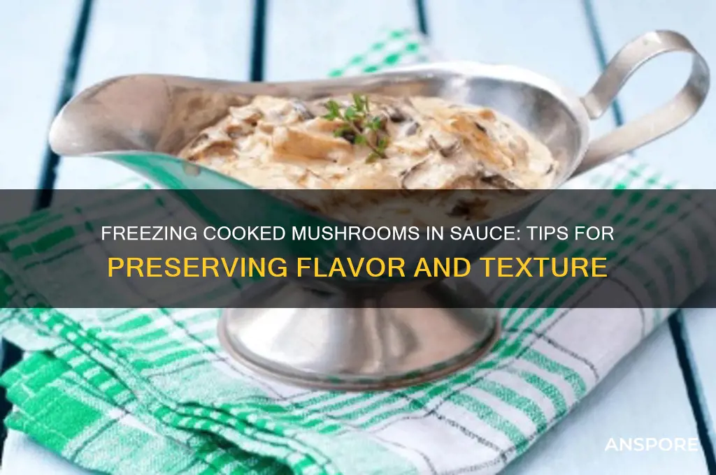 can you freeze cooked mushrooms in a sauce