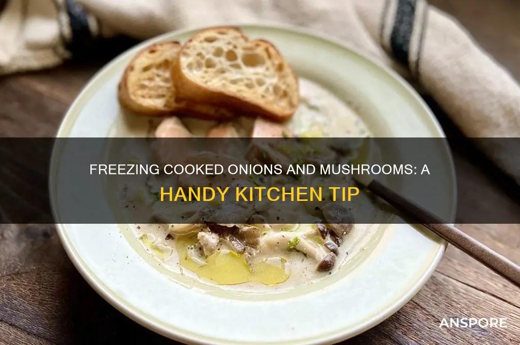 can you freeze cooked onions and mushrooms