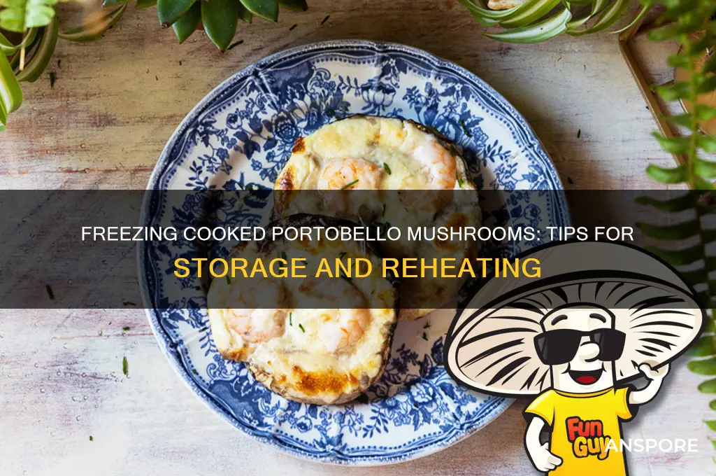 can you freeze cooked portobello mushrooms