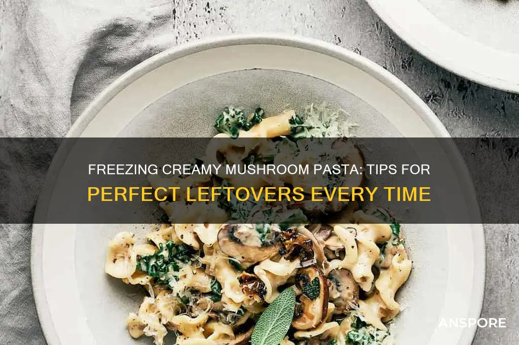 can you freeze creamy mushroom pasta