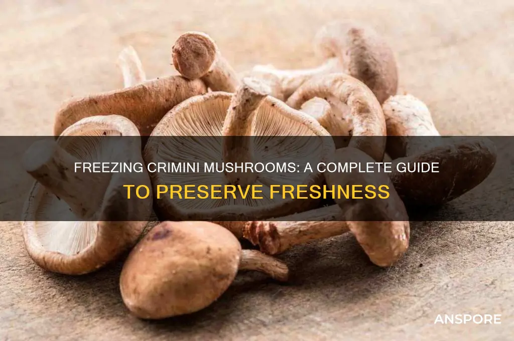 can you freeze crimini mushrooms