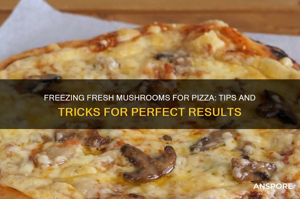 can you freeze fresh mushrooms on pizza