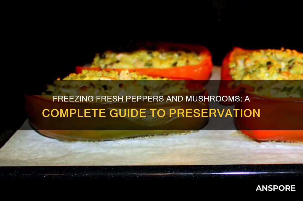 can you freeze fresh peppers and mushrooms