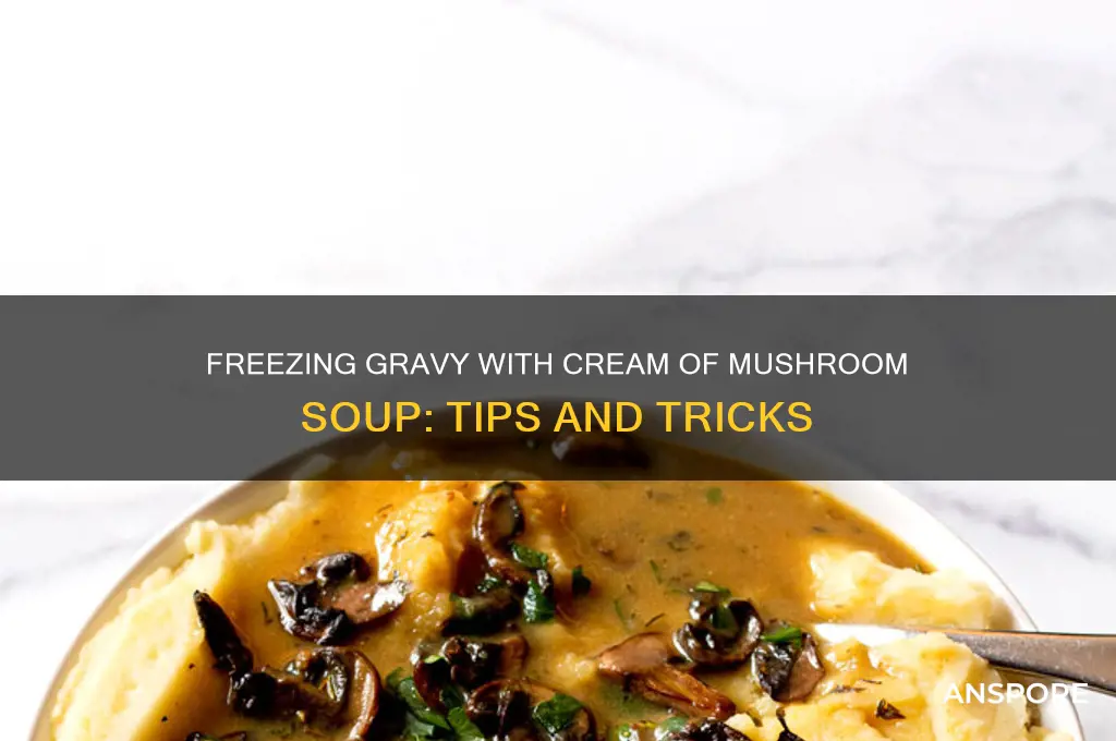 can you freeze gravy made with cream of mushroom soup