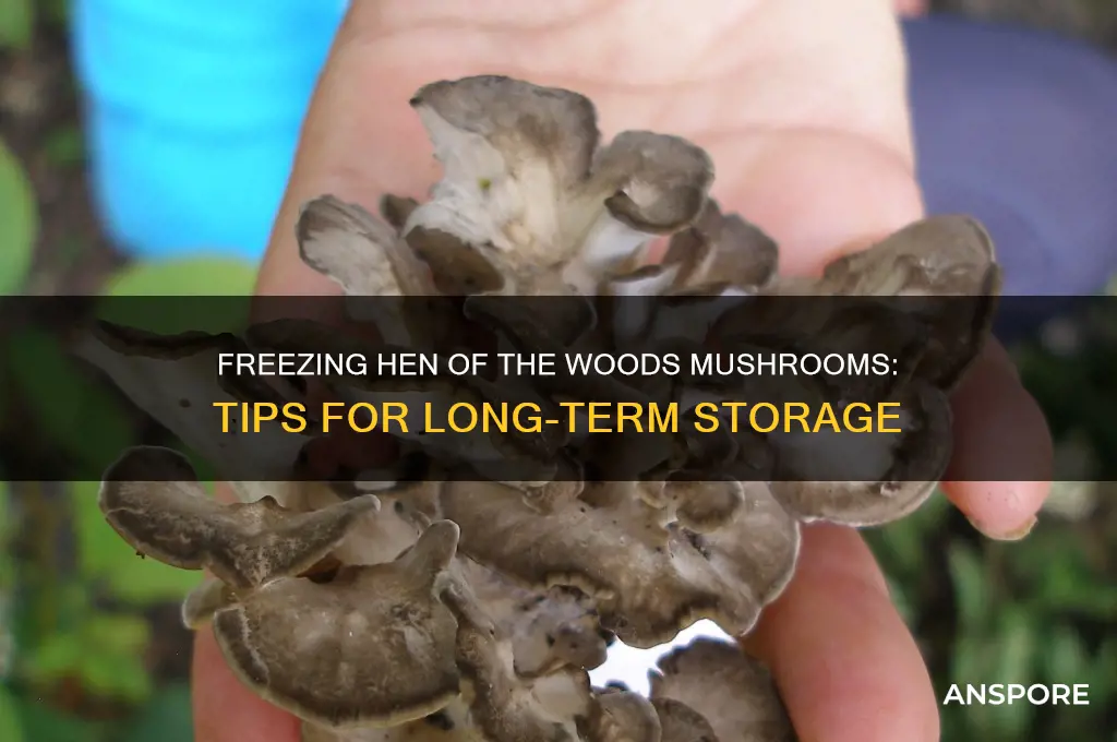 can you freeze hen of the woods mushrooms