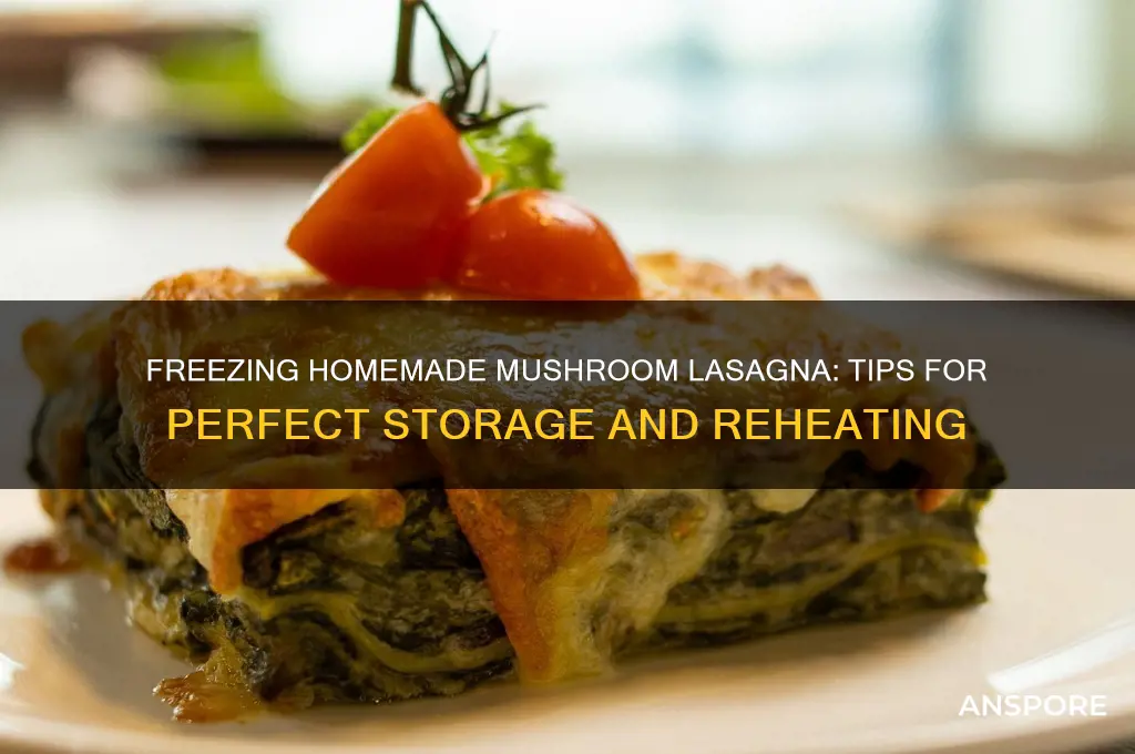 can you freeze homemade mushroom lasagna