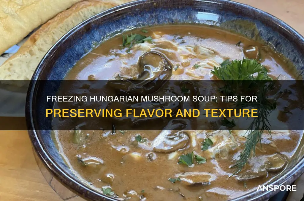 can you freeze hungarian mushroom soup