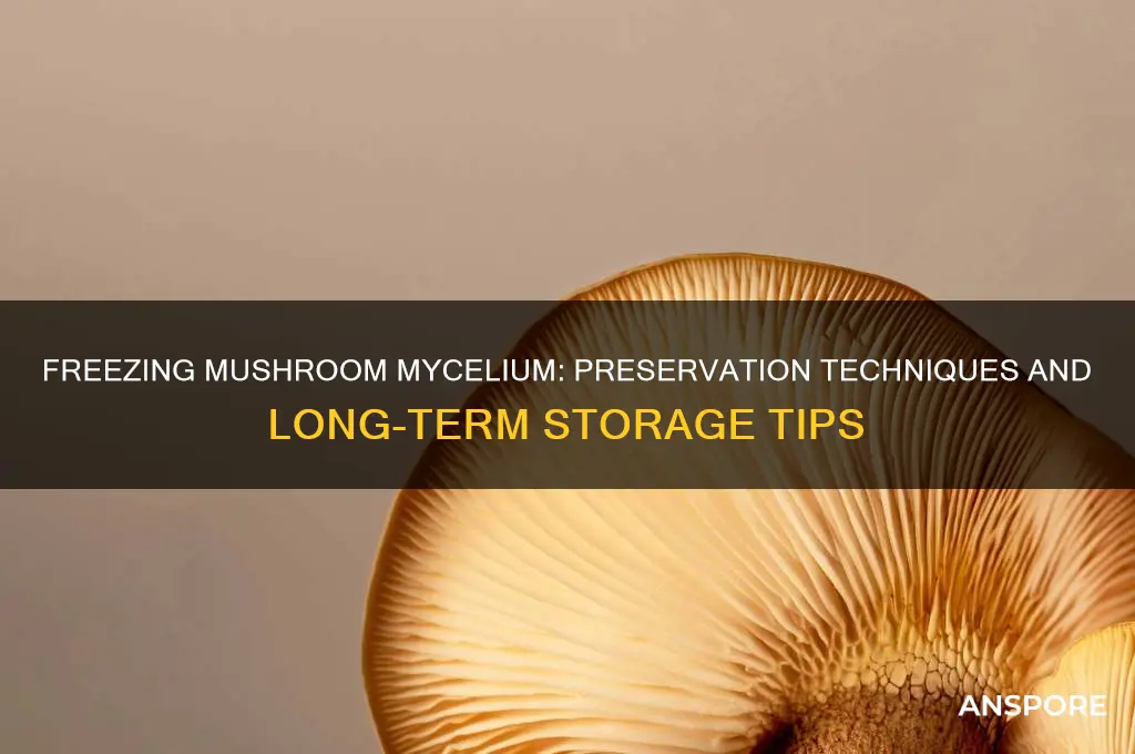 can you freeze mushroom mycelium