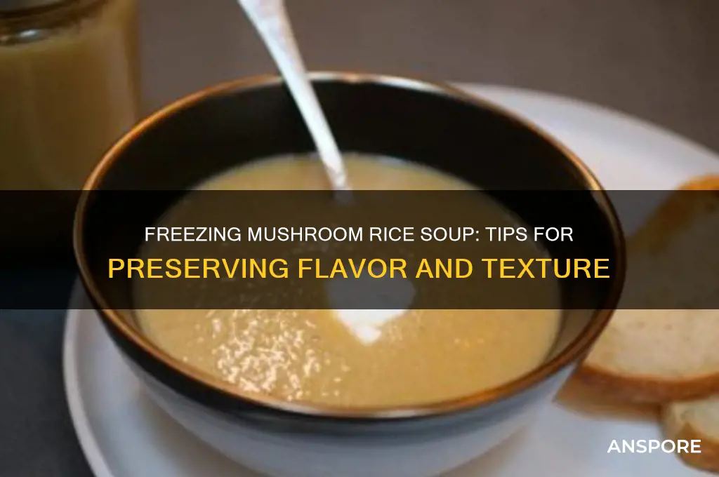 can you freeze mushroom rice soup