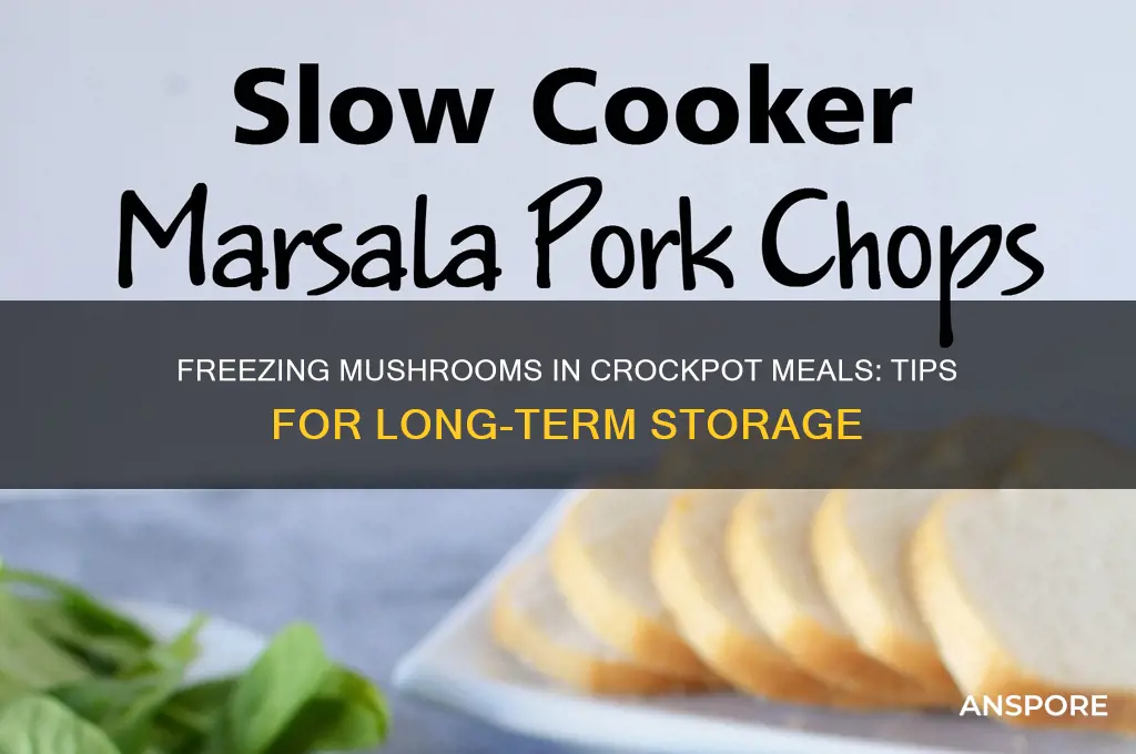 can you freeze mushrooms in crockpot meal