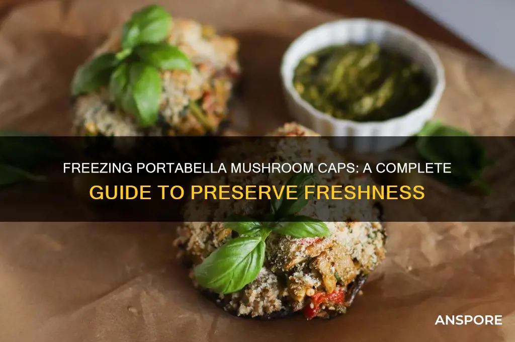 can you freeze portabella mushroom caps