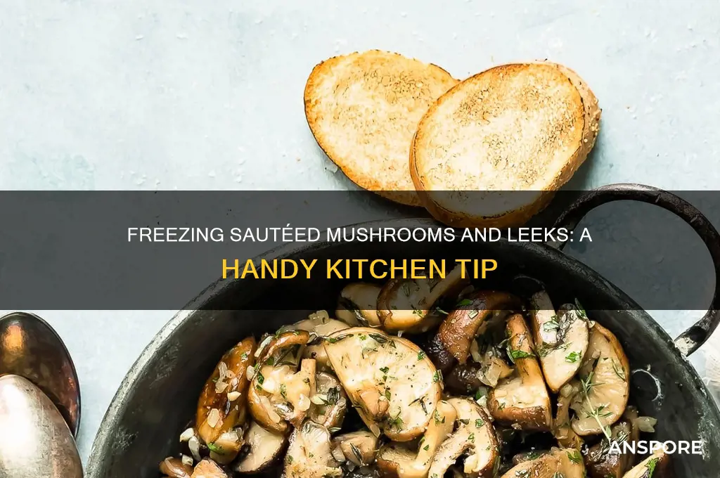 can you freeze sauted mushroom and leeks