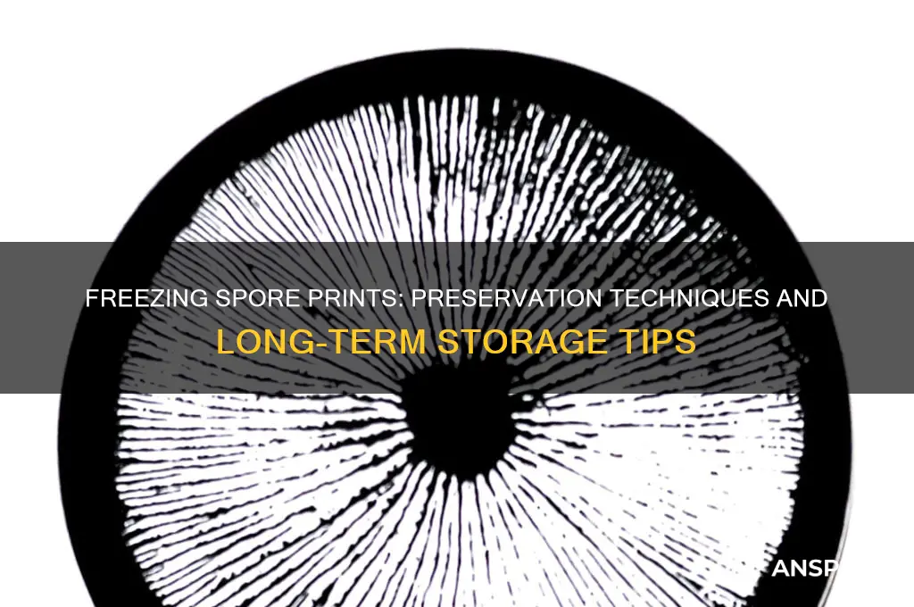 can you freeze spore prints