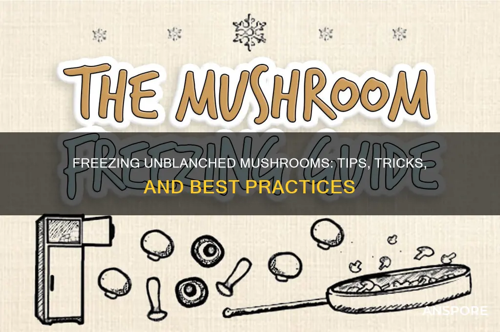 can you freeze unblanched mushrooms