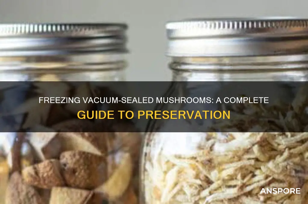 can you freeze vacum sealed mushrooms