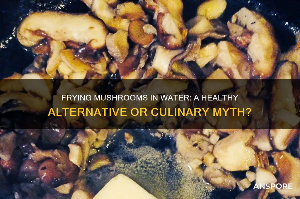 can you fry mushrooms in water